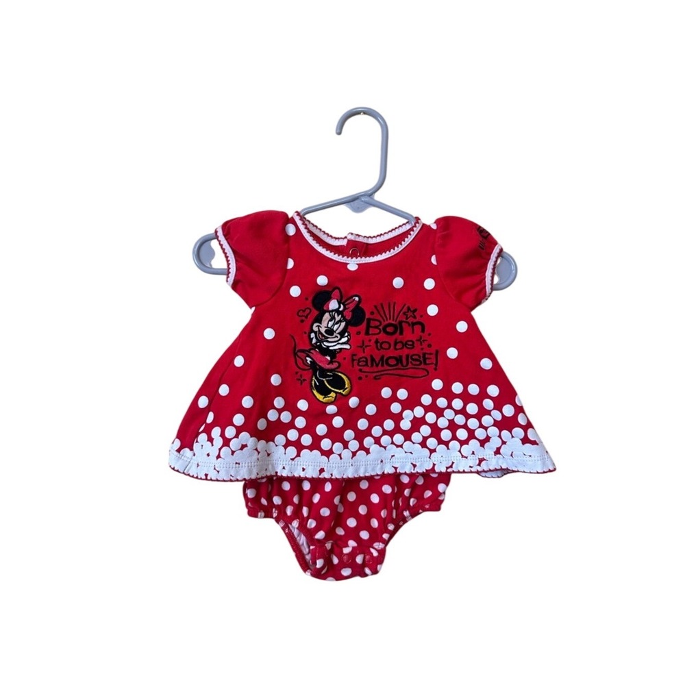 Disney Parks Minnie Mouse Polka‎ Dot Dress Baby 3m Walt Disney World